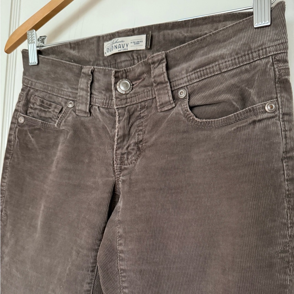 OLD NAVY Corduroy Stretch Straight-Leg Pants - Taupe - Size 0 Regular